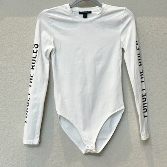 NWOT "FORGET THE RULES" Fitted Very Soft Bodysuit Top - Picture 5 of 7